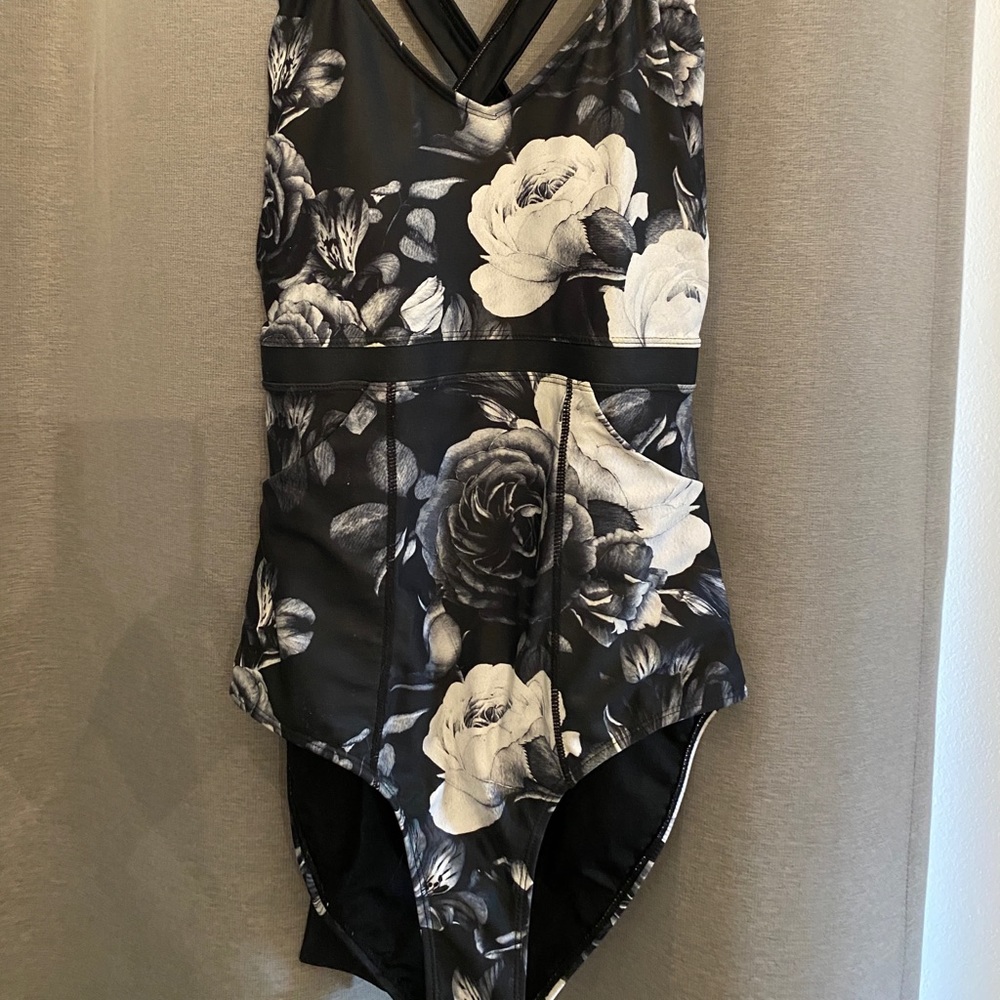 Nani Swimwear black rose one piece swimsuit